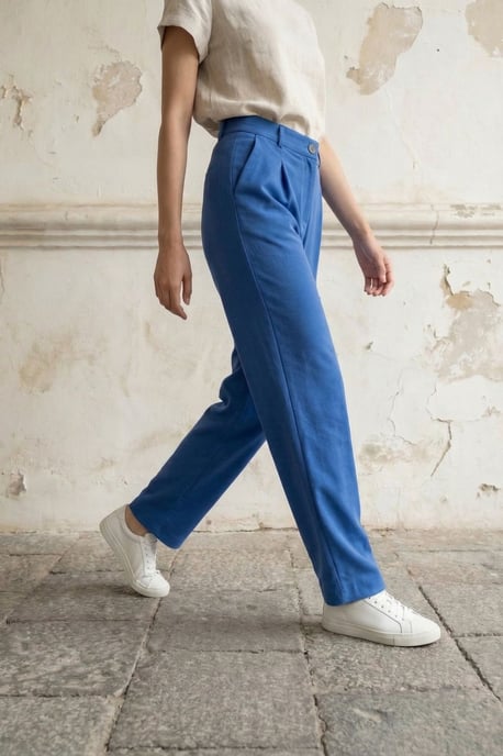 Hoge Taille Rechte Crepe Broeken - Image 2