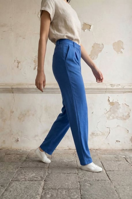 Hoge Taille Rechte Crepe Broeken - Image 3