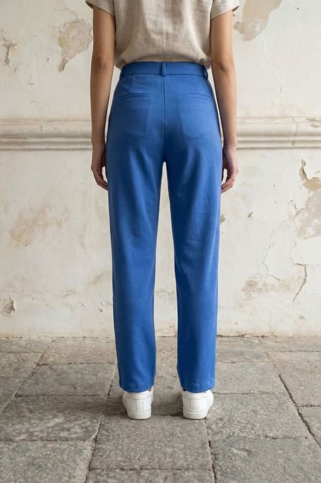 Hoge Taille Rechte Crepe Broeken - Image 4