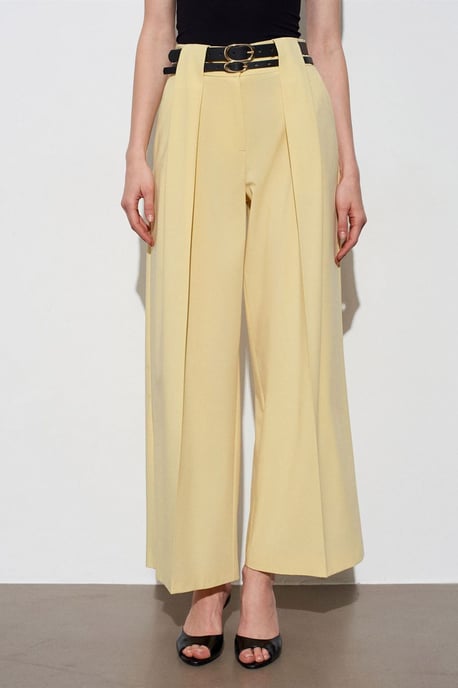 Hoge Taille Wijde Pantalon met Plissé - Image 3
