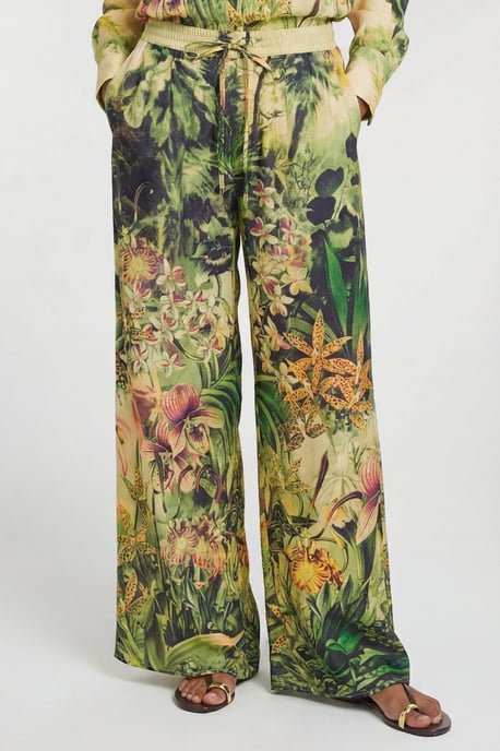 Beach Tropical Spun Viscose Cover Up Trouser - Image 4