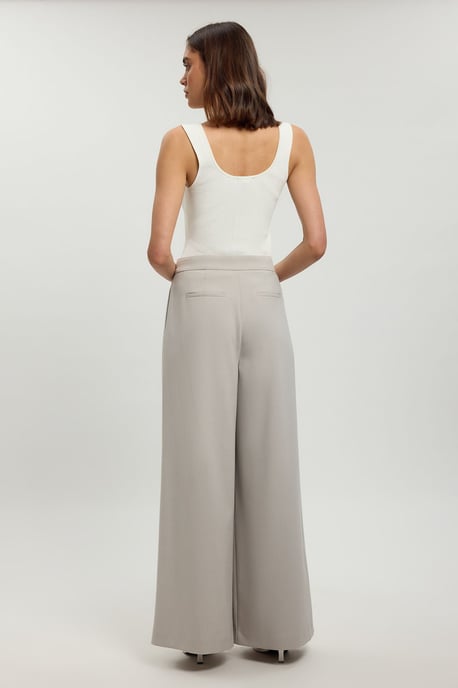 Compact Stretch Wide Leg Trouser - Image 3