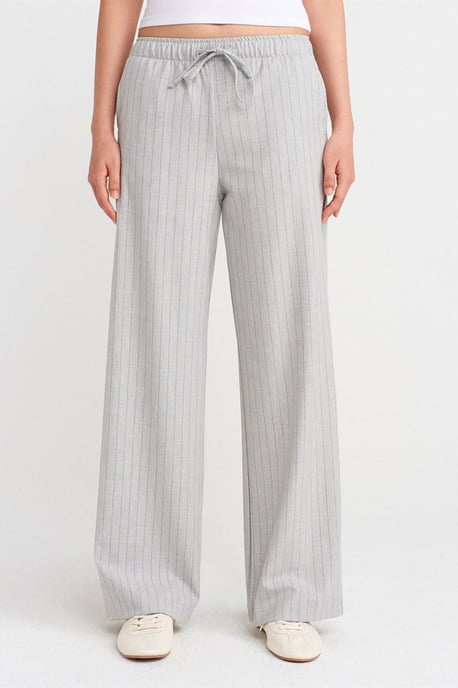 Gestreepte Wijde Woven Broek - Image 4