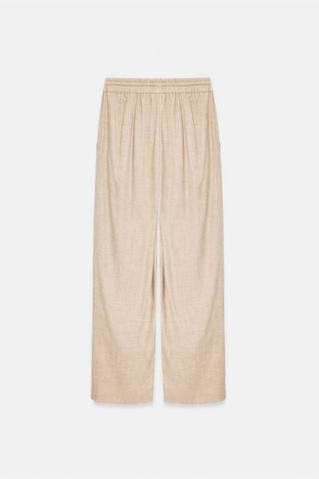 Women’s Wide-Leg Woven Trousers With Drawstring Waist - Image 2