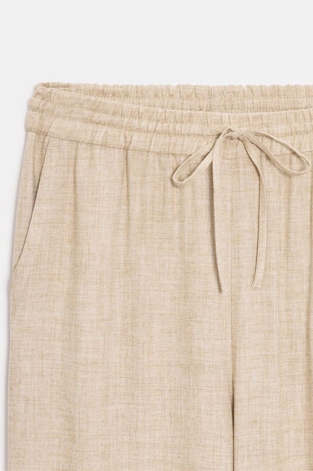 Women’s Wide-Leg Woven Trousers With Drawstring Waist - Image 3
