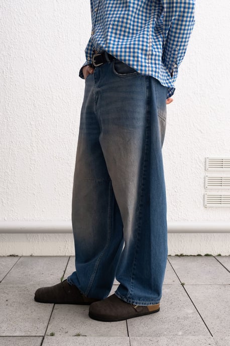Baggy fit denimbyxor med dragkedja - Image 2