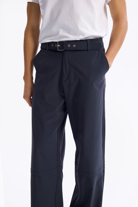 Heren Brede Pantalon van Tricot met Riem - Image 2