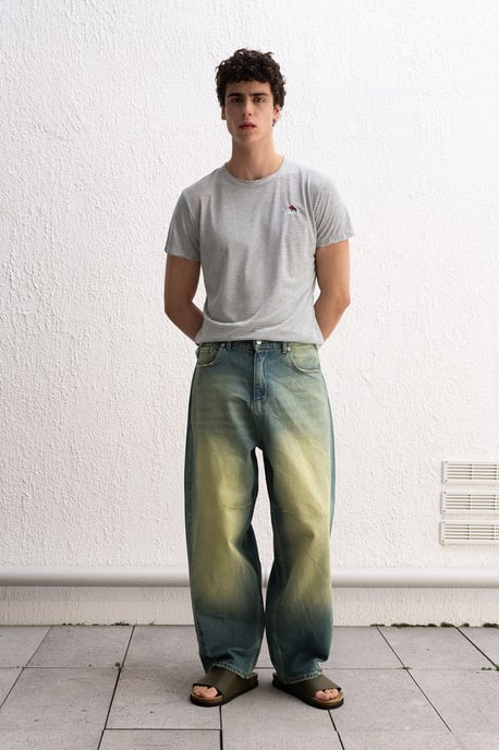 Heren Baggy Denim Broek met Zakken - Image 1
