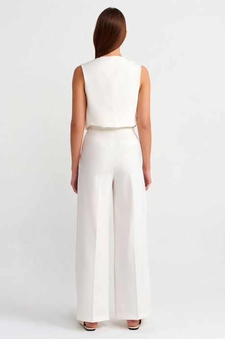 High-Waist Wide-Leg Crepe Trousers With Belt - Image 2