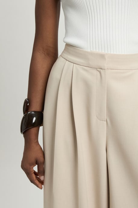 Compact Stretch Wide Leg Trouser - Image 2
