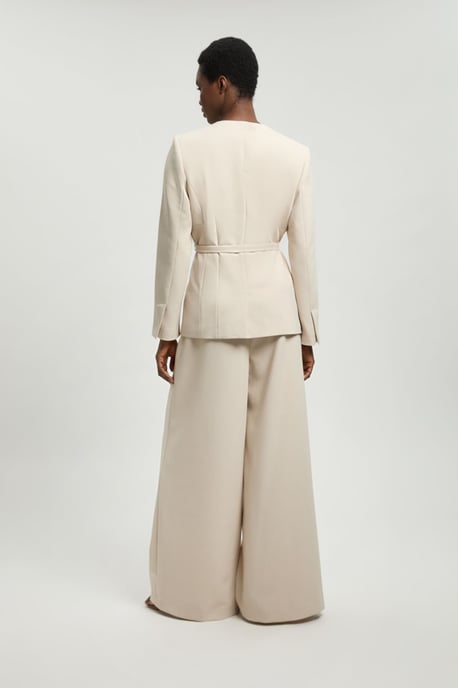 Compact Stretch Wide Leg Trouser - Image 3