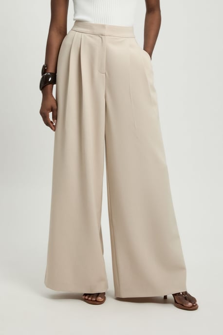 Compact Stretch Wide Leg Trouser - Image 4
