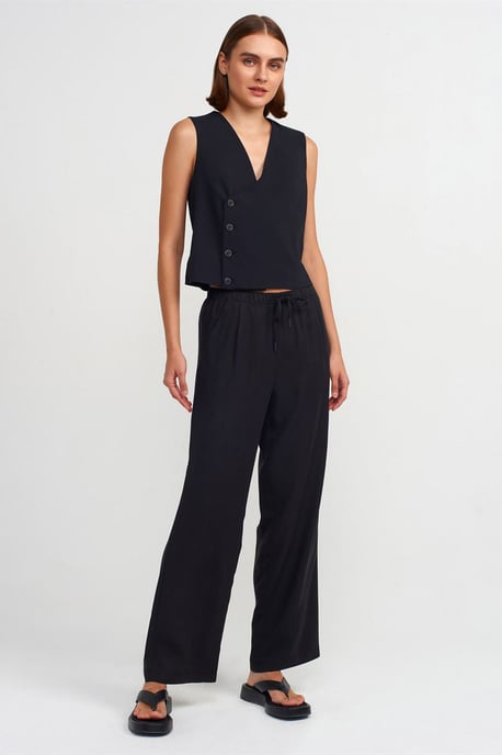Dames Wijde Tencel Broek met Touwtjes in de Taille - Image 1