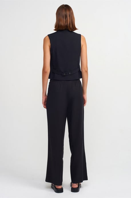 Dames Wijde Tencel Broek met Touwtjes in de Taille - Image 2