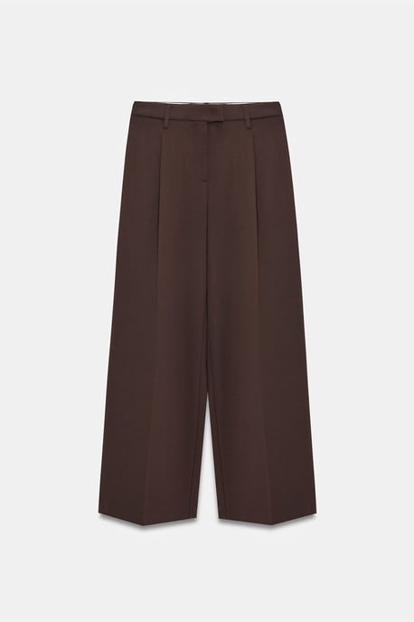Women's High-Waist Wide-Leg Crepe Trousers - Image 5