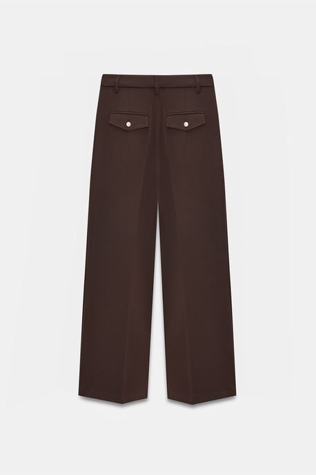 Women's High-Waist Wide-Leg Crepe Trousers - Image 6