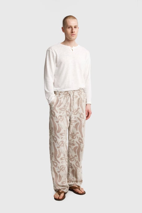 Heren Katoenen Bloemen Gebreide Broek - Image 4