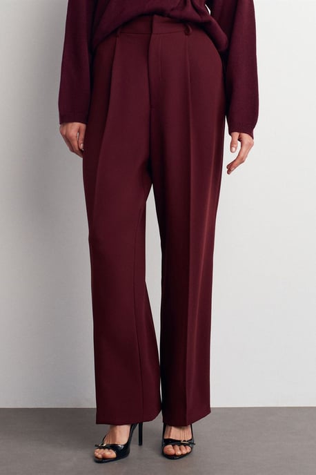 Hoge taille Wijde pijpen Crêpe Broek - Image 5