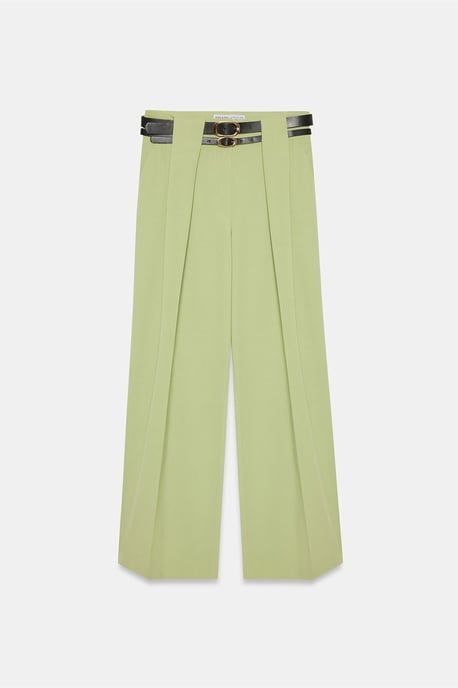 Hoog-Waisted Wijde Pantalon met Plooien - Image 5