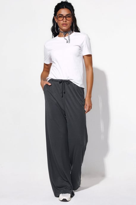 Wide Leg Drawstring Trousers - Image 4