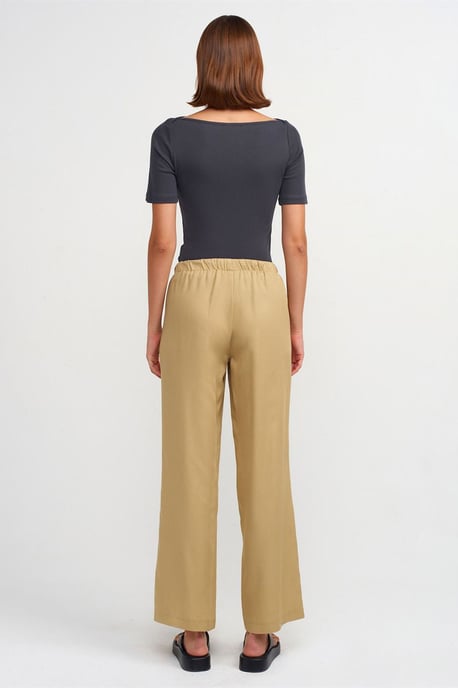 Dames Wijde Tencel Broek met Touwtje in de Taille - Image 2