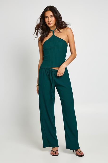 Plisse Wide Leg Trouser - Image 4
