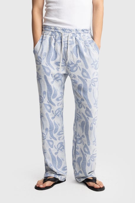 Heren Katoenen Bloemige Breipantalon - Image 2