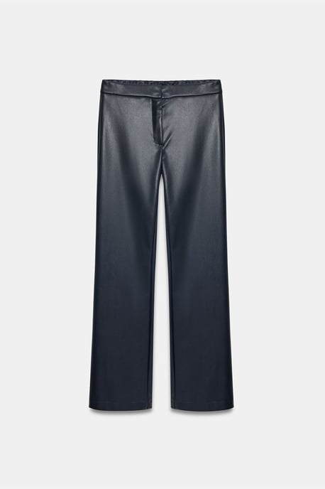 Women's Faux Leather Flare Pants - Image 6