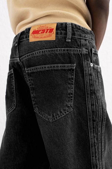 Regular Fit Denimbyxor med ränder - Image 3