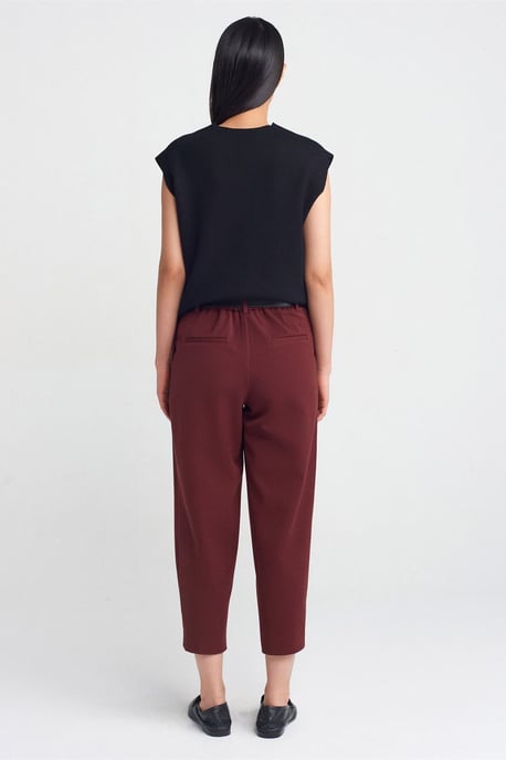 Women's Belted Straight-leg Capri Trousers - Image 2