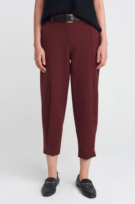 Women's Belted Straight-leg Capri Trousers - Image 3