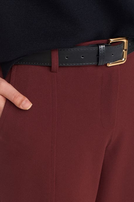 Women's Belted Straight-leg Capri Trousers - Image 4