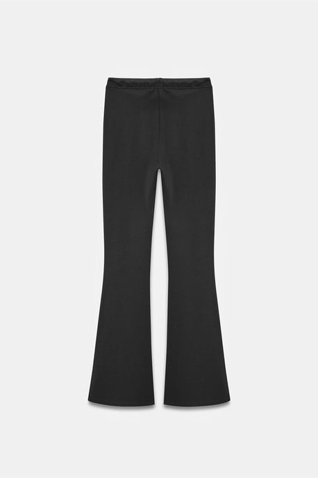 Mid-waist flare jersey broek met koordjes - Image 6