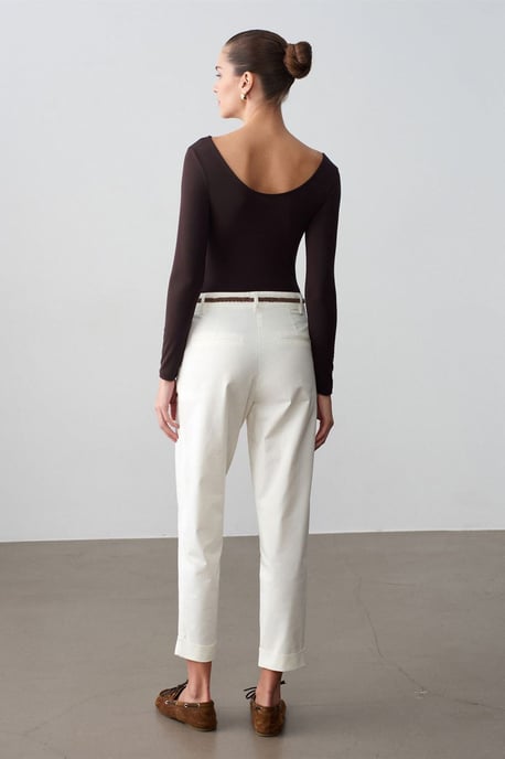 Belted Rechte Pantalons van Gabardine - Image 2