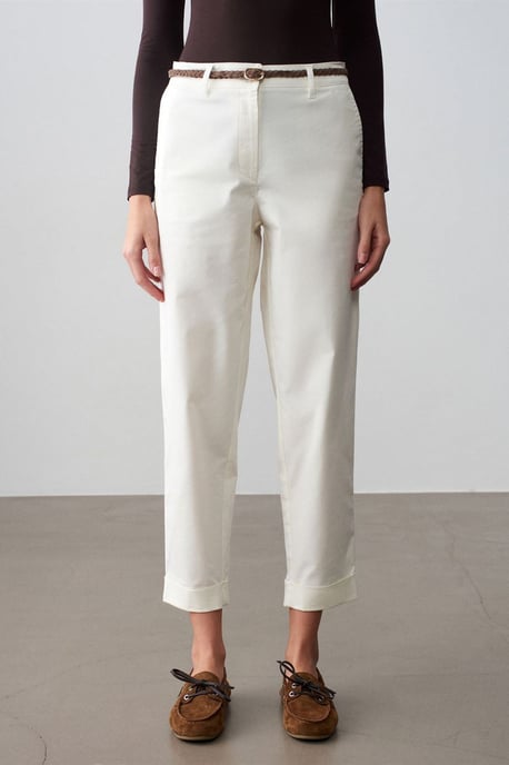 Belted Rechte Pantalons van Gabardine - Image 3