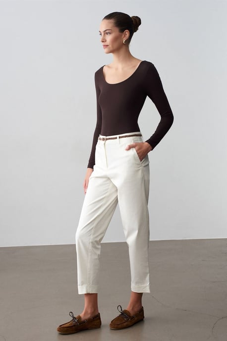 Belted Rechte Pantalons van Gabardine - Image 4