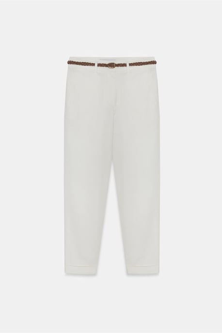 Belted Rechte Pantalons van Gabardine - Image 5