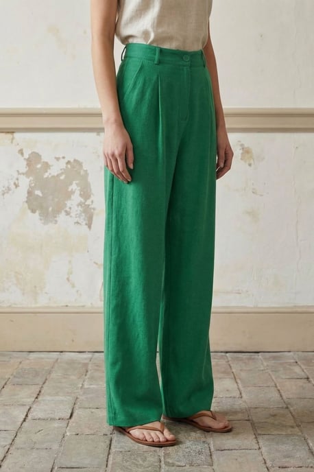 Hoge Taille Rechte Crepe Broeken - Image 2