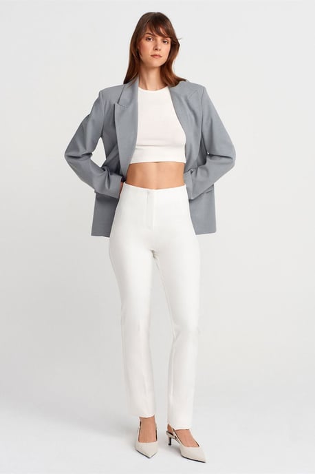 Hoge Taille Plooien Flared Broek - Image 1