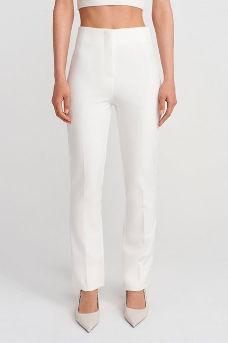 Hoge Taille Plooien Flared Broek - Image 4