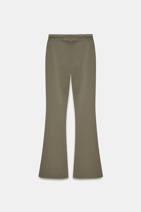 Mid-Waist Flare Jersey Pants With Drawstring - Image 6