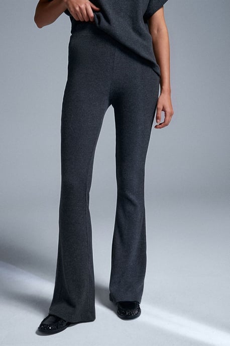 High-Waist Flare Knit Pants - Image 5