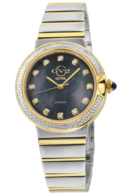 GV2 Women's Sorrento Diamond sWiss Quartz Black MOP Dial, Watch - Image 1