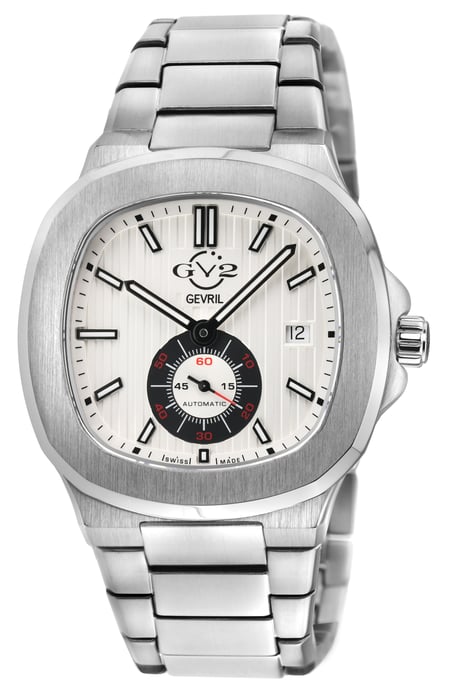 GV2 Men's Potente Swiss Automatic ETA 2895 Silver/Black Dial, 316L Stainless Steel Watch - Image 1