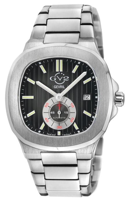 GV2 Potente Silver/Blue Dial Stainless Steel Swiss Automatic ETA 2895 Watch - Image 1