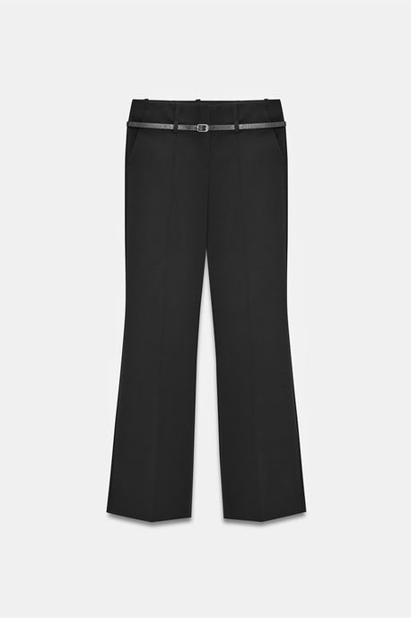 Belted Straight-Leg Crepe Trousers - Image 5