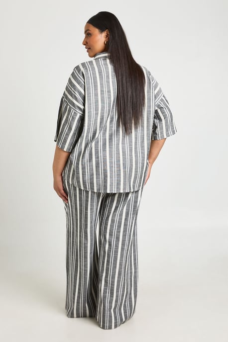 Plus Stripe Wide Leg Trouser - Image 2