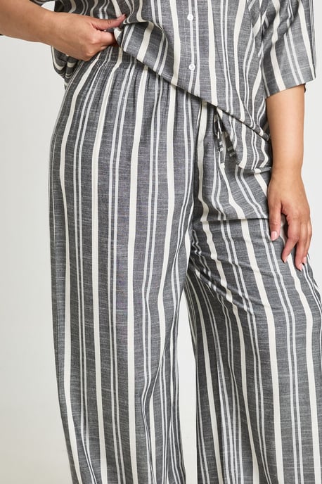 Plus Stripe Wide Leg Trouser - Image 4