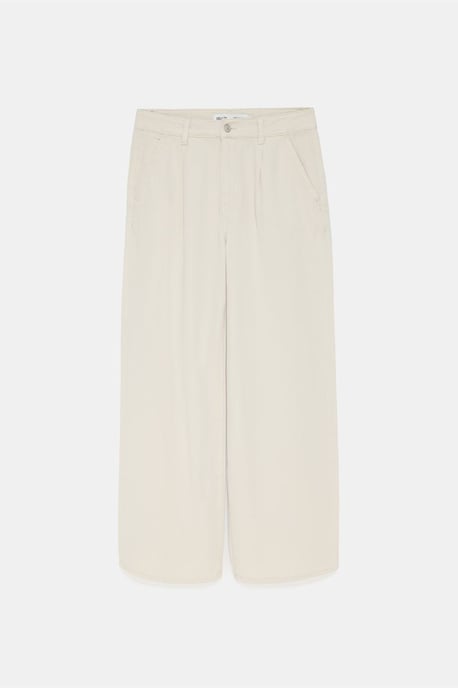 Mid-Waist Wide-Leg Pleated Trousers - Image 5
