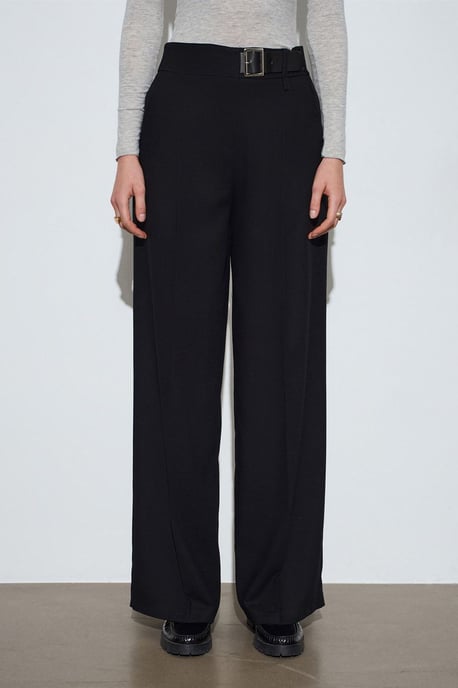 Gestrikte Wijde Pantalons - Image 1